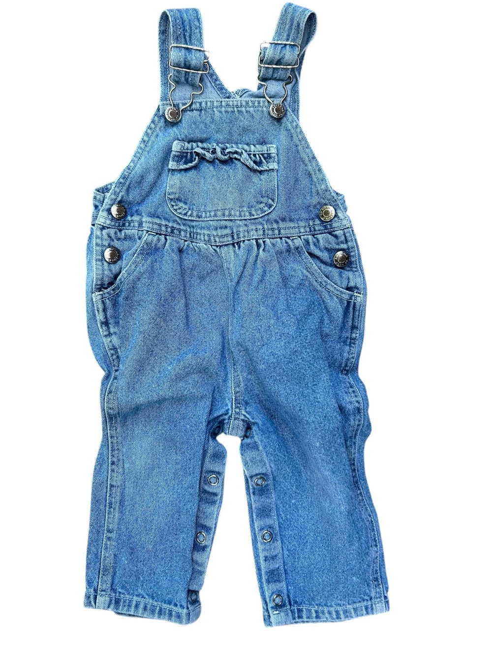Baby Girl Denim Overalls Arizona Jeans 12 Months Ruffles